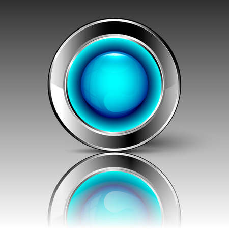 Vector illustration of blue colored circle in futuristic style.のイラスト素材