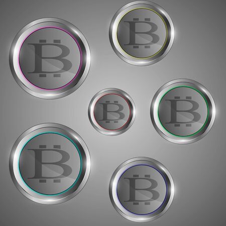 Transparent bitcoin circlesのイラスト素材