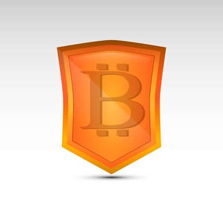 Bitcoin orange emblemのイラスト素材