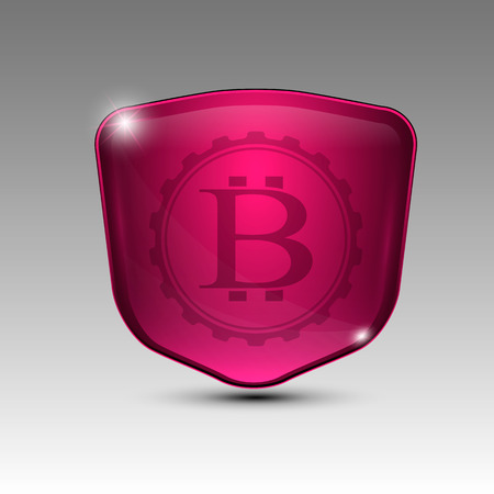 Glittering bitcoin logoのイラスト素材
