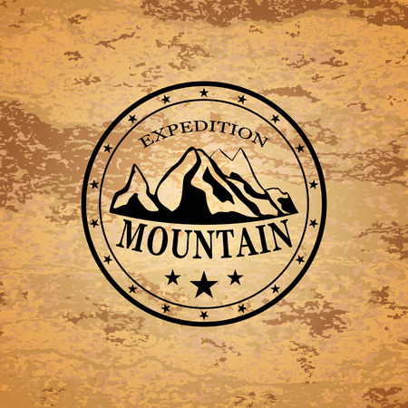 Mountain expedition emblemのイラスト素材