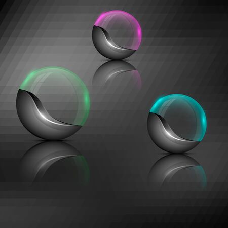 Colorful orb emblemsのイラスト素材