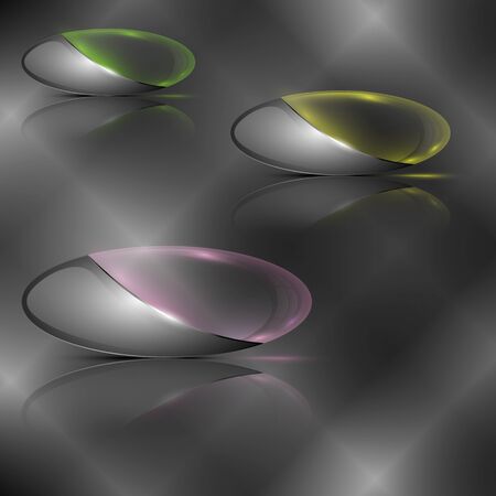 Set of different colored abstract Vector illustration.のイラスト素材