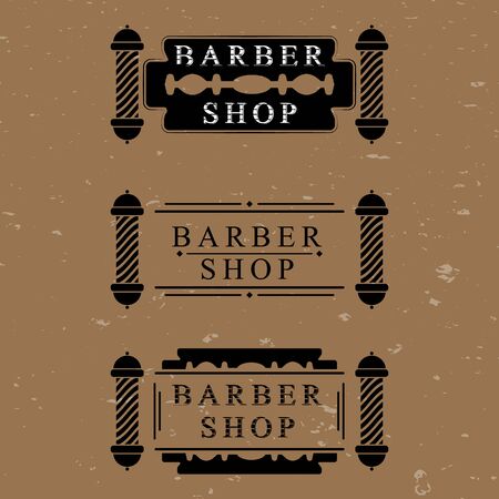 The vector set for barber shopのイラスト素材