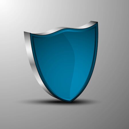The vector 3d heraldic shield. Vector illustration.のイラスト素材