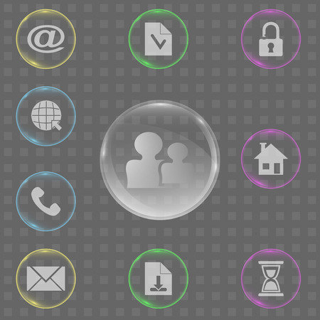 The vector set of transparent iconsのイラスト素材