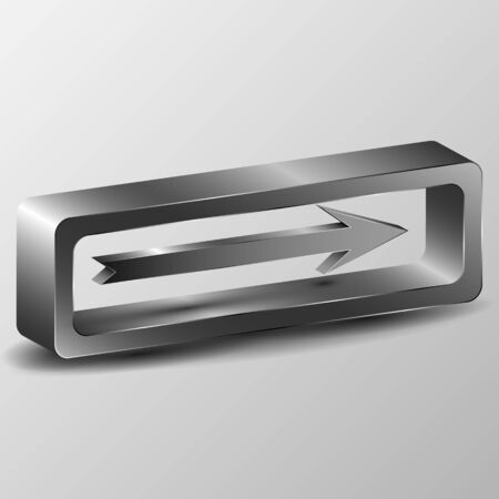 The vector 3d metallic arrow Vector illustration.のイラスト素材