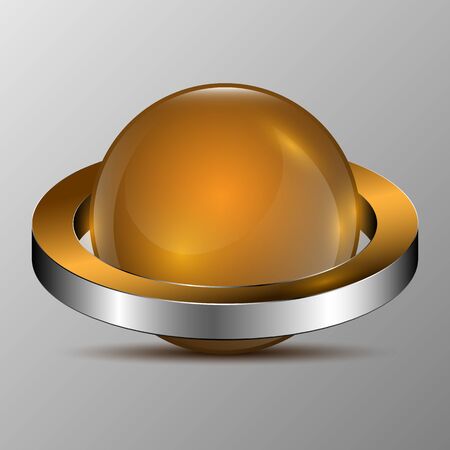 The vector 3d sphere with rings.のイラスト素材