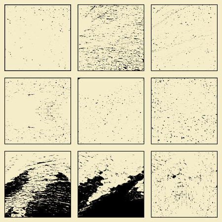 Set of grunge different textureのイラスト素材