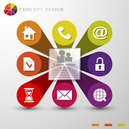 Set of infographic icon template.のイラスト素材