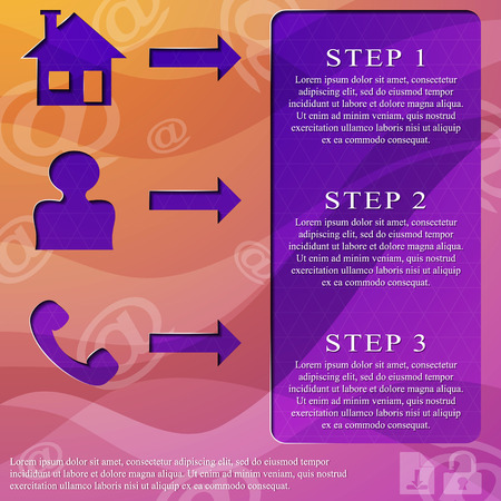 template brochure with different symbolのイラスト素材