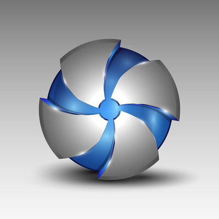 Vector illustration of green colorful sphere as emblemのイラスト素材