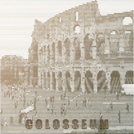 Vector stylized Coliseum poster.のイラスト素材