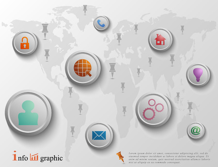 Map world with different symbolのイラスト素材