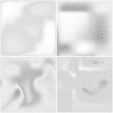 Set of dotted texture.Halftone monochrome retro background.のイラスト素材