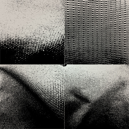 Vector set of grunge textile pattern.Texture backgroundのイラスト素材