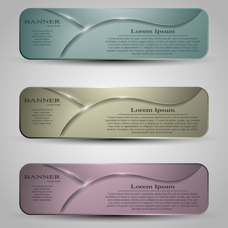 Vector set of colored banners template with headlineのイラスト素材