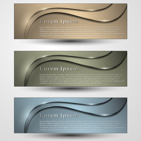 Vector set of colored banners template with headlineのイラスト素材