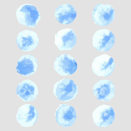 The vector set of water color brushesのイラスト素材