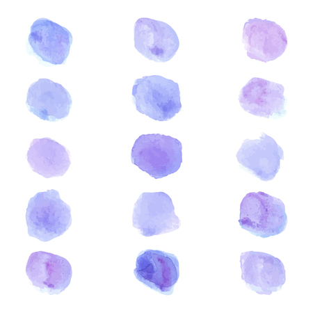 Set of purple paint watercolor brushes for you cretive illustrationのイラスト素材