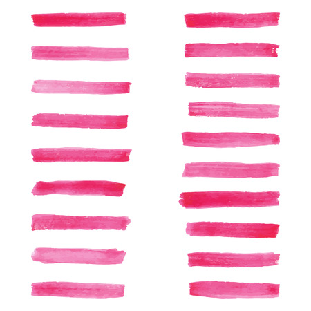 Vector set of rose watercolor brushes for paintingのイラスト素材
