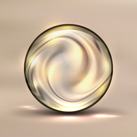 The vector realistic 3d sphere.Vibrant color.Fluid design for you projectのイラスト素材