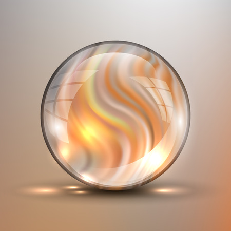 The vector realistic 3d sphere.Vibrant color.Fluid designのイラスト素材
