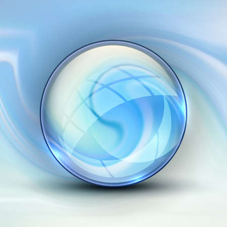 The vector realistic 3d sphere.Vibrant color.Fluid design for you projectのイラスト素材