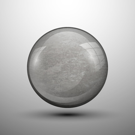 Isolated 3d sphere decorated with vintage scrutched textureのイラスト素材