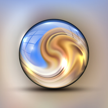 The vector realistic 3d sphere.Vibrant color.Fluid designのイラスト素材