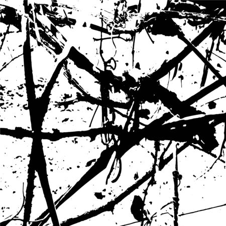 Grunge distress texture.Vector abstract background.Black and white patternのイラスト素材