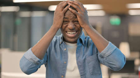 Young African Man having Loss, Failure