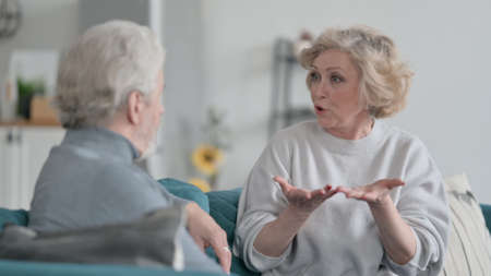 Old Couple having Argument, Disagreementの写真素材