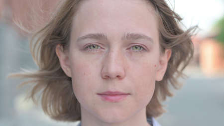 Close up of Woman Looking at Camera