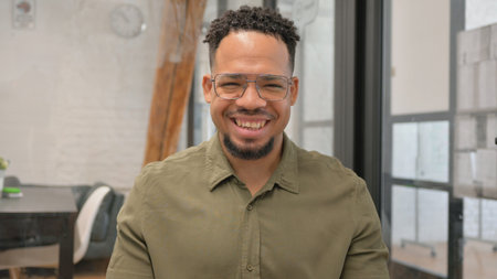 Portrait of Smiling Mature Adult Hispanic Man