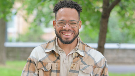 Smiling Multi Ethnic Man Looking at Cameraの写真素材