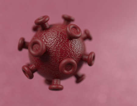 3D illustration of novel coronavirus cellsの写真素材