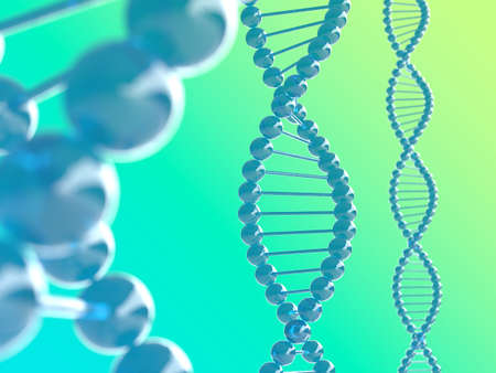 3D model of DNA double helix structureの写真素材