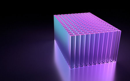 3d render of abstract background with cubes. Computer generated image.の写真素材