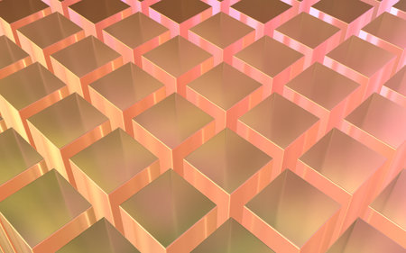 3d render of abstract background with cubes. Computer generated image.の写真素材