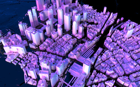 Futuristic cityscape, 3d rendering. Computer digital drawing.
3D illustration of Shinjuku building...