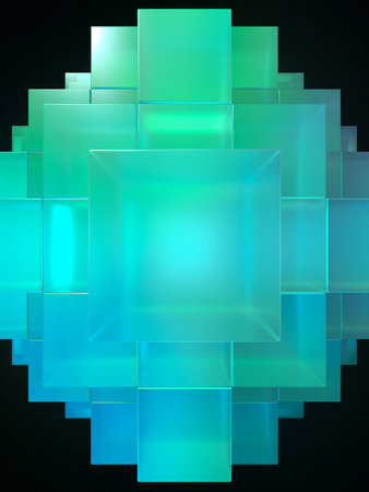 abstract 3d illustration of geometric composition,digital art works.