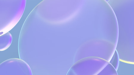 Glossy transparent gel droplets. Abstract background. 3D rendering illustrationの写真素材