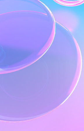 3D illustration of a transparent liquid illuminated by fantastic lightの写真素材