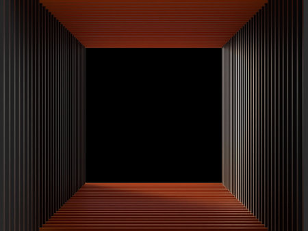 Abstract orange and black striped background. 3d rendering, 3d illustration. 3D illustration of a...
