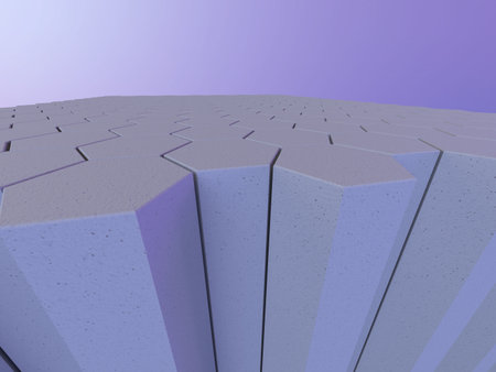 Abstract 3d rendering of hexagons. Creative background with hexagons. 3D illustration of a floor...