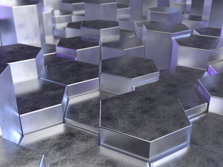 3d rendering of abstract geometric composition,digital art works. Computer generated image. 3D...