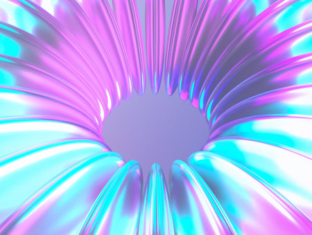 3d render, abstract background, pink flower petals, design element Photorealistic 3D illustration of...