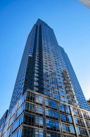 Urban panoramic view of high-rising modern buildings and skyscrapers in New York city United States of Americaの写真素材