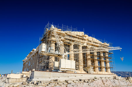 Iconic view of the Acropolis of Athens, Greeceのeditorial素材